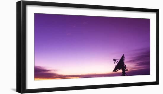 Radio telescope at sunset, Socorro, New Mexico, USA-Russ Bishop-Framed Photographic Print