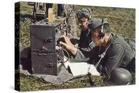 Radio, WW2 German Army-Unsere Wehrmacht-Stretched Canvas