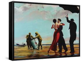 Radioactive Can Singing Butler Spoof-null-Framed Stretched Canvas