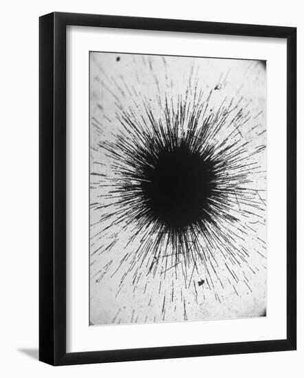 Radioactivity of Radium is Revealed by a Tiny Speck Showing the Tracks of Particles Emitted-Fritz Goro-Framed Premium Photographic Print