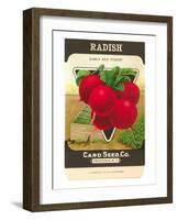 Radish Seed Packet-null-Framed Art Print