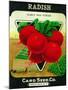 Radish Seed Packet-Lantern Press-Mounted Art Print