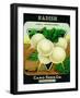 Radish Seed Packet-Lantern Press-Framed Art Print