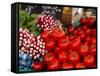 Radishes and Tomatoes on a Market Stall, France, Europe-Richardson Peter-Framed Stretched Canvas