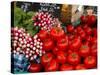 Radishes and Tomatoes on a Market Stall, France, Europe-Richardson Peter-Stretched Canvas