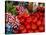 Radishes and Tomatoes on a Market Stall, France, Europe-Richardson Peter-Stretched Canvas