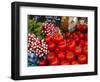 Radishes and Tomatoes on a Market Stall, France, Europe-Richardson Peter-Framed Photographic Print