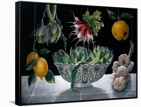 Radishes, Artichokes and Garlic-ELEANOR FEIN-Framed Stretched Canvas