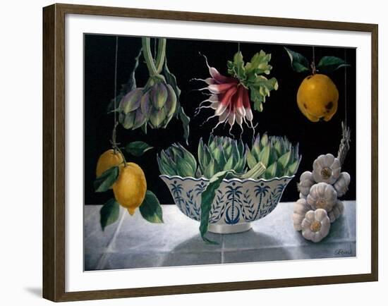 Radishes, Artichokes and Garlic-ELEANOR FEIN-Framed Giclee Print