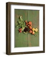 Radishes, Blackberries, Tomatoes and Nectarines-Louise Lister-Framed Photographic Print