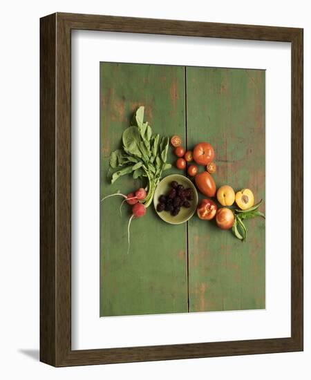 Radishes, Blackberries, Tomatoes and Nectarines-Louise Lister-Framed Photographic Print