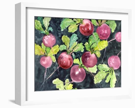 Radishes-Neela Pushparaj-Framed Giclee Print