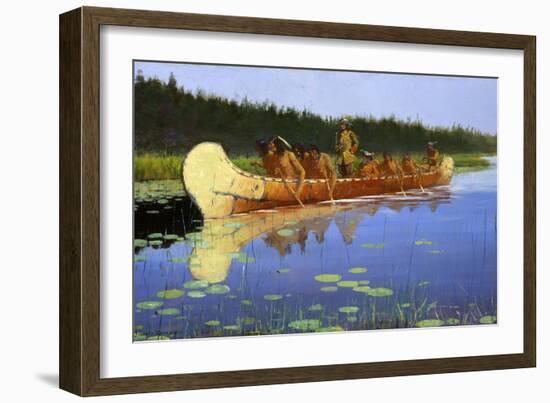 Radisson and Groseilliers-Frederic Sackrider Remington-Framed Premium Giclee Print