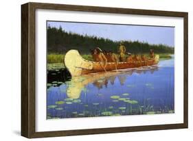 Radisson and Groseilliers-Frederic Sackrider Remington-Framed Premium Giclee Print