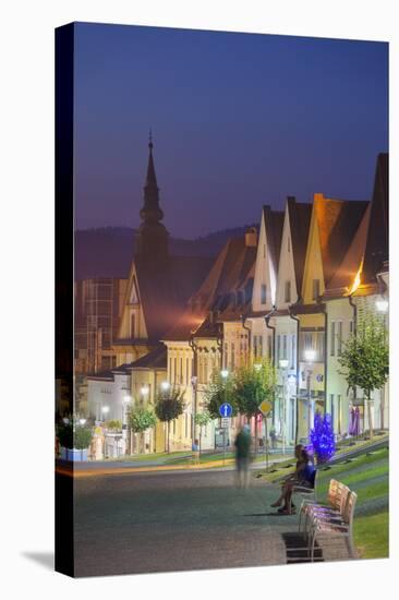 Radnicne Square at Dusk, Bardejov, UNESCO World Heritage Site, Presov Region, Slovakia, Europe-Ian Trower-Stretched Canvas