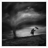 Man in the Wind-Radovan Skohel-Laminated Photographic Print