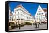 Raekoja Plats (Town Hall Square), Old Town of Tallinn, Estonia, Baltic States, Europe-Nico Tondini-Framed Stretched Canvas