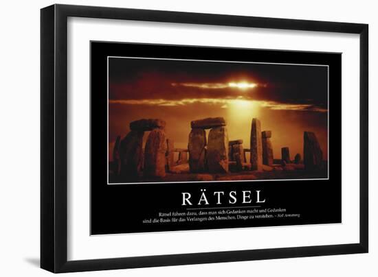 Rätsel: Motivationsposter Mit Inspirierendem Zitat-null-Framed Photographic Print