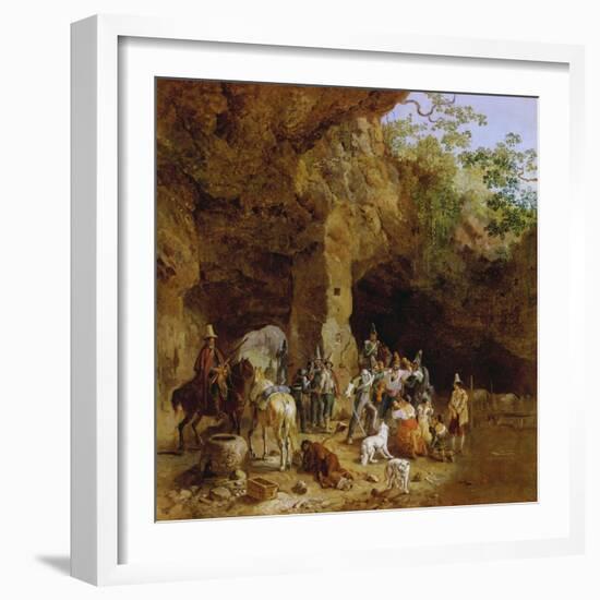 Raeuberbande in Den Abruzzen (Gefangennahme Italienischer Briganten), 1830/32-Heinrich Burkel-Framed Giclee Print