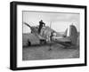 Raf Ace Pilot Albert G. Lewis Adjusting Parachute before Take-Off During Battle of Britain-null-Framed Photographic Print