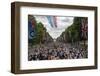 RAF Red Arrows fly the red white and blue down the Mall-Associated Newspapers-Framed Photo