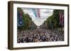 RAF Red Arrows fly the red white and blue down the Mall-Associated Newspapers-Framed Photo