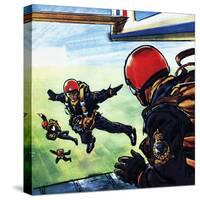 RAF Sky-Divers-Wilf Hardy-Stretched Canvas