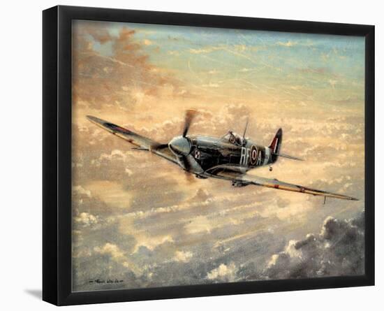 RAF Spitfire WW II Art Print POSTER Battle Britain UK-null-Framed Poster