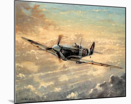 RAF Spitfire WW II Art Print POSTER Battle Britain UK-null-Mounted Poster