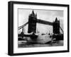 Raf Suderland Flying-Boat Moored Next to Tower Bridge, Thames River, September 1950-null-Framed Premium Photographic Print