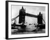 Raf Suderland Flying-Boat Moored Next to Tower Bridge, Thames River, September 1950-null-Framed Photographic Print