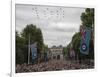 RAF Typhoons form '100' over the Mall-Associated Newspapers-Framed Photo