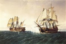 Combat Between the Spanish Ship 'Catalan' and the British Ship 'Mary' in 1819, 1888-Rafael Monleon Y Torres-Framed Stretched Canvas