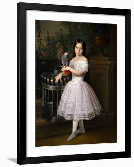 Rafaela Flores Calderón As a Girl, Middle 19th Century, Spanish School-Antonio Maria Esquivel-Framed Giclee Print