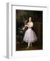 Rafaela Flores Calderón As a Girl, Middle 19th Century, Spanish School-Antonio Maria Esquivel-Framed Giclee Print