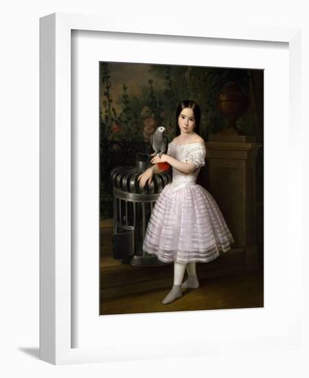 Rafaela Flores Calderón As a Girl, Middle 19th Century, Spanish School-Antonio Maria Esquivel-Framed Giclee Print