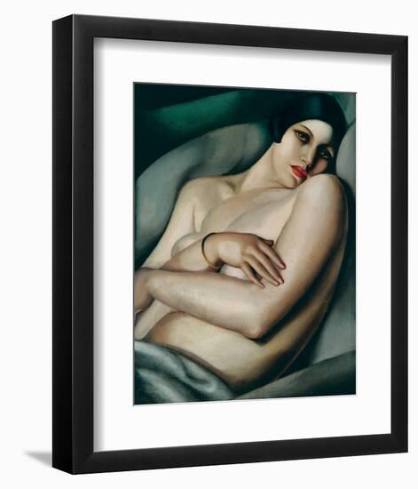 Rafaela sur Fond Vert (Le Reve)-Tamara de Lempicka-Framed Premium Giclee Print