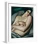 Rafaela sur Fond Vert (Le Reve)-Tamara de Lempicka-Framed Premium Giclee Print