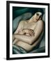 Rafaela sur Fond Vert (Le Reve)-Tamara de Lempicka-Framed Premium Giclee Print