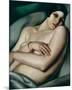 Rafaela sur Fond Vert (Le Reve)-Tamara de Lempicka-Mounted Premium Giclee Print