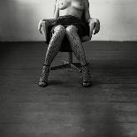 Pentacon Six Camera Shot of Topless Woman in Fishnet Stockings-Rafal Bednarz-Stretched Canvas