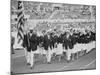 Rafer Johnson Leading USA Athletes During the Opening Day. 1960 Olympics. Rome, Italy-Mark Kauffman-Mounted Premium Photographic Print