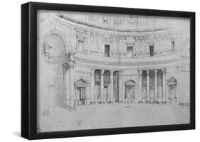 Raffael (Interior of the Pantheon in Rome) Art Poster Print-null-Framed Poster