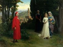 First Meeting of Dante and Beatrice, 1877-Raffaelle Gianetti-Stretched Canvas