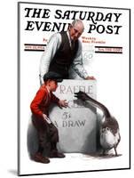 "Raffle Prize," Saturday Evening Post Cover, November 22, 1924-Charles A. MacLellan-Mounted Giclee Print