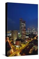 Raffles Hotel at Night and Skyline, Singapore, Asia-Alain Evrard-Stretched Canvas