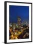 Raffles Hotel at Night and Skyline, Singapore, Asia-Alain Evrard-Framed Photographic Print