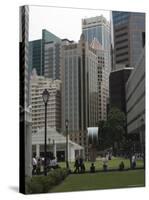 Raffles Place, Financial District, Singapore, Southeast Asia-Amanda Hall-Stretched Canvas