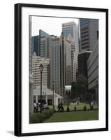 Raffles Place, Financial District, Singapore, Southeast Asia-Amanda Hall-Framed Photographic Print