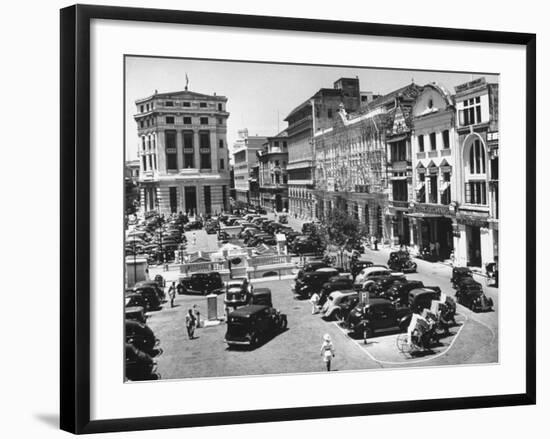 Raffles Square in Singapore-Carl Mydans-Framed Photographic Print